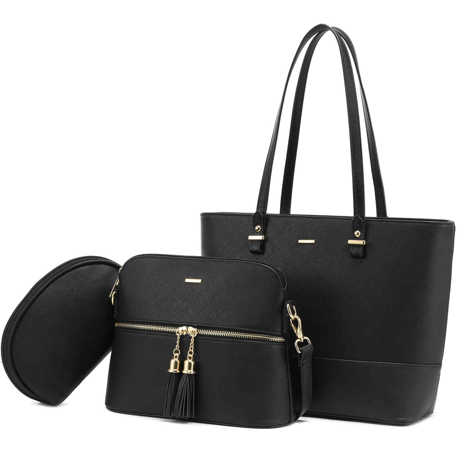 Simple Elegant Women Small Shoulder Bag Pure Color Sling Handbags (Black) -  Walmart.com